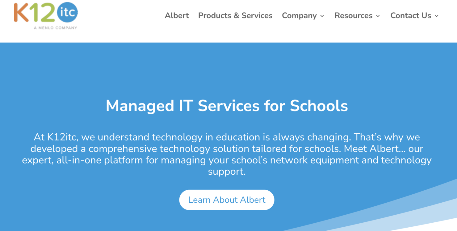 K12itc screenshot - 10 Mejores Servicios de TI Gestionados para Escuelas Analizados en 2026