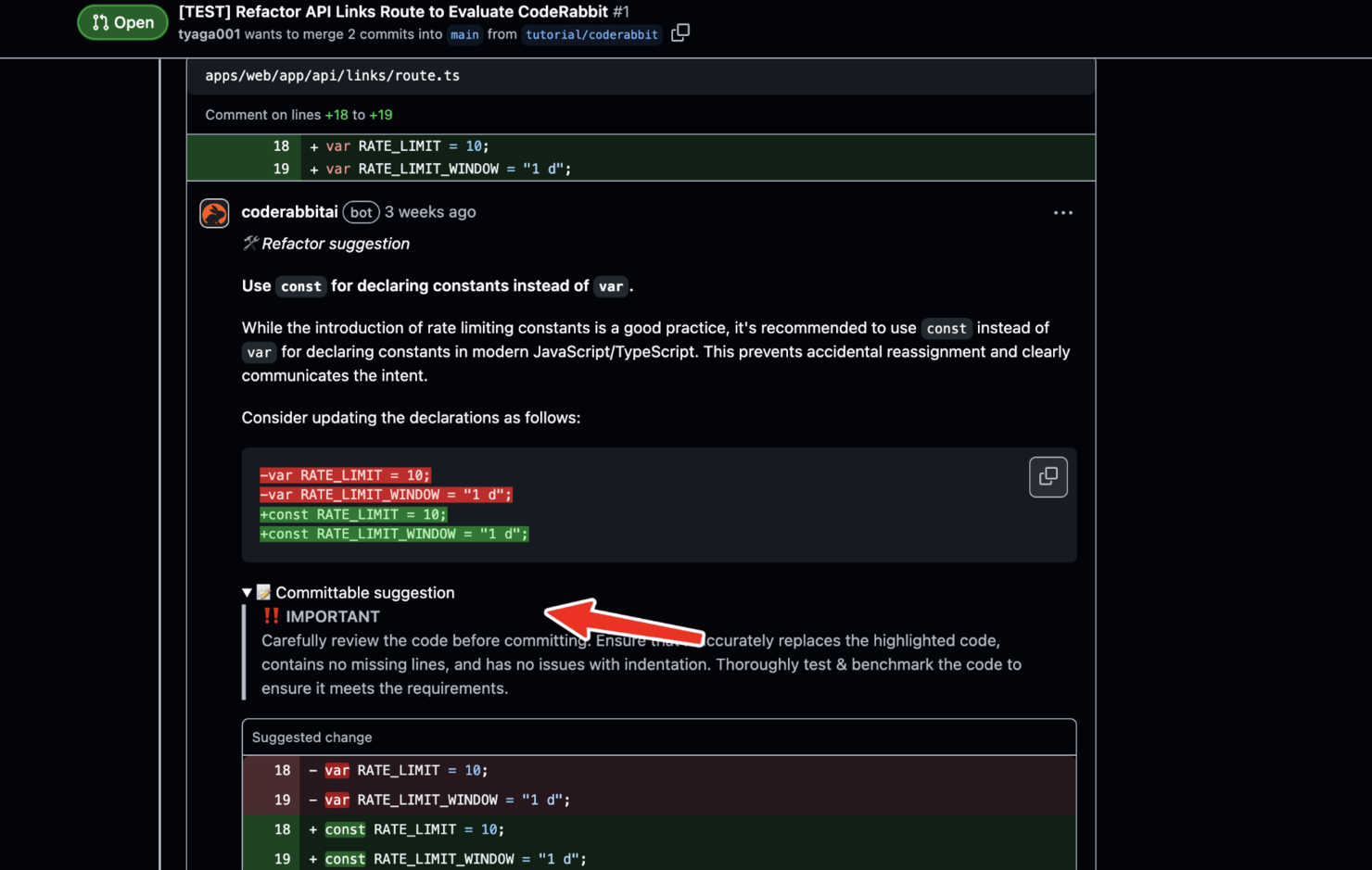 CodeRabbit screenshot - 10 Mejores Herramientas Automatizadas de Revisión de Código Analizadas en 2026