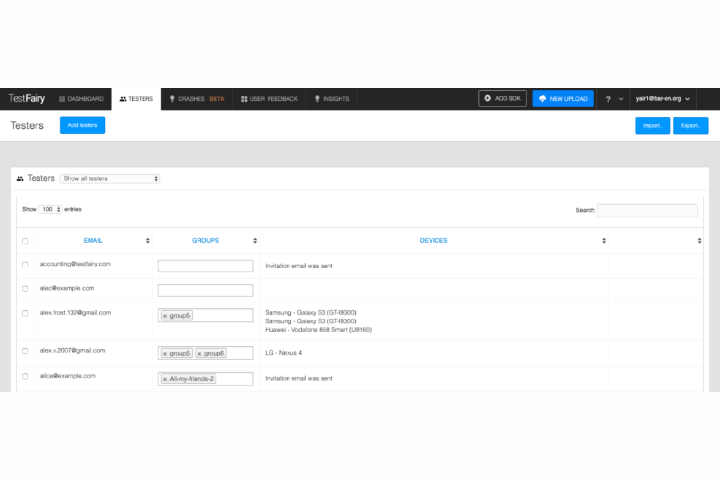 TestFairy screenshot - Los 10 mejores programas de gestión de pruebas beta en 2026