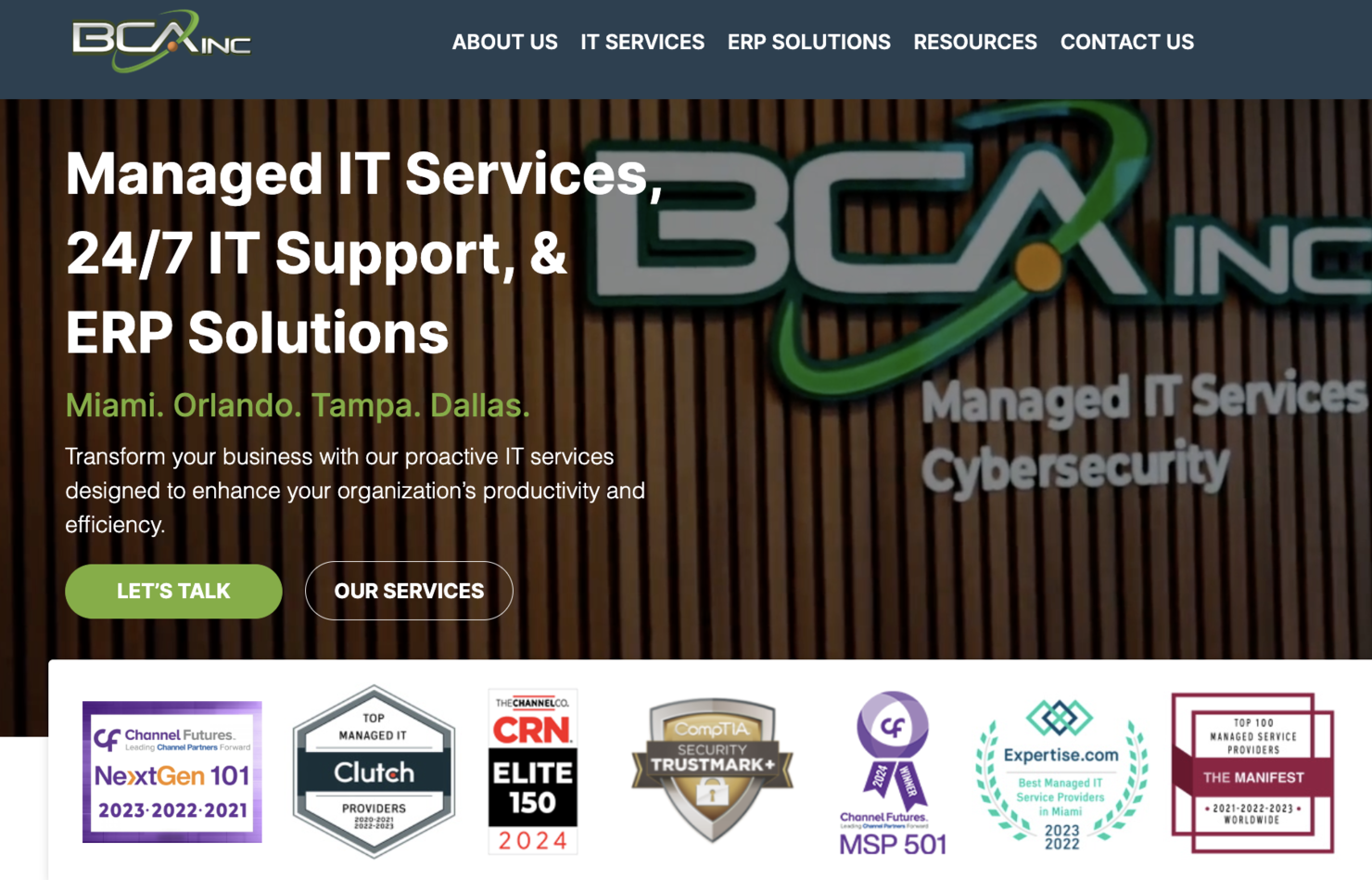 BCA IT, Inc. screenshot - Las 10 mejores empresas de servicios de TI gestionados en Orlando revisadas en 2026