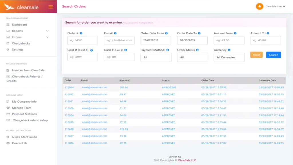 ClearSale screenshot - 10 Mejores Software de Detección de Fraude para la Seguridad en 2026