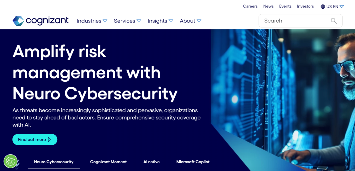 Cognizant screenshot - Las 10 mejores agencias de subcontratación de TI evaluadas en 2026