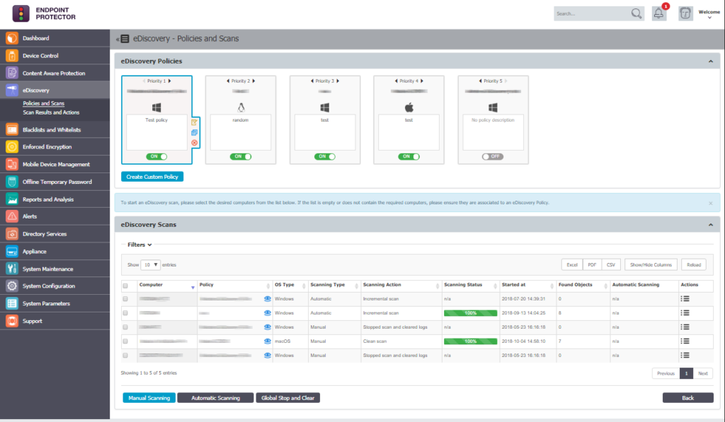 Endpoint Protector Data Loss Prevention (DLP) Software screenshot - 10 Mejores Software de Prevención de Pérdida de Datos de 2026