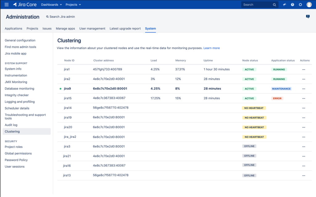 Atlassian Data Center screenshot - Los 10 Mejores Software DCIM Para Centros de Datos en 2026