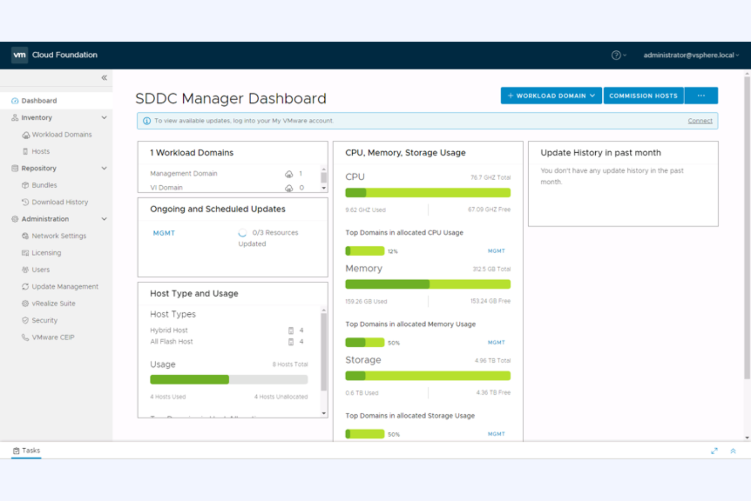 VMWare Cloud screenshot - 10 Mejores Alternativas a Datto Analizadas en 2026