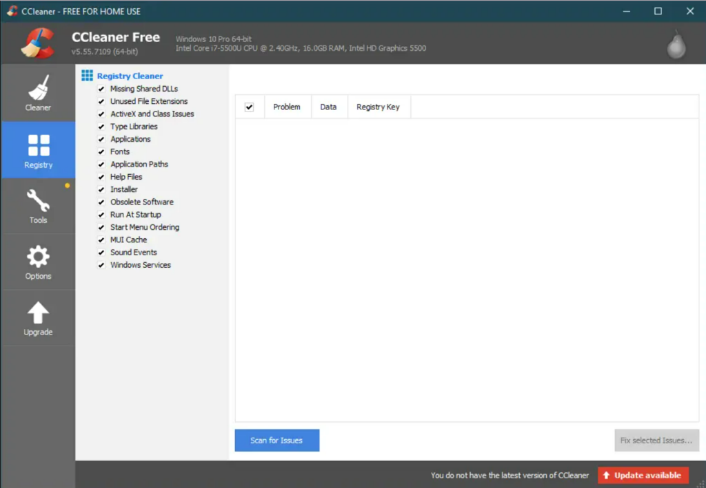 CCleaner screenshot - Ahorradores de Espacio: Los 10 Mejores Programas de Limpieza de Disco de 2026