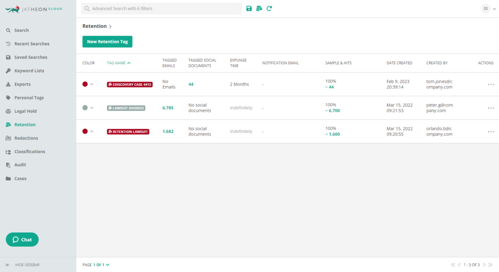 Jatheon Archiving Suite screenshot - Héroes del Correo: Los 10 Mejores Software de Archivado de Correos Electrónicos de 2026