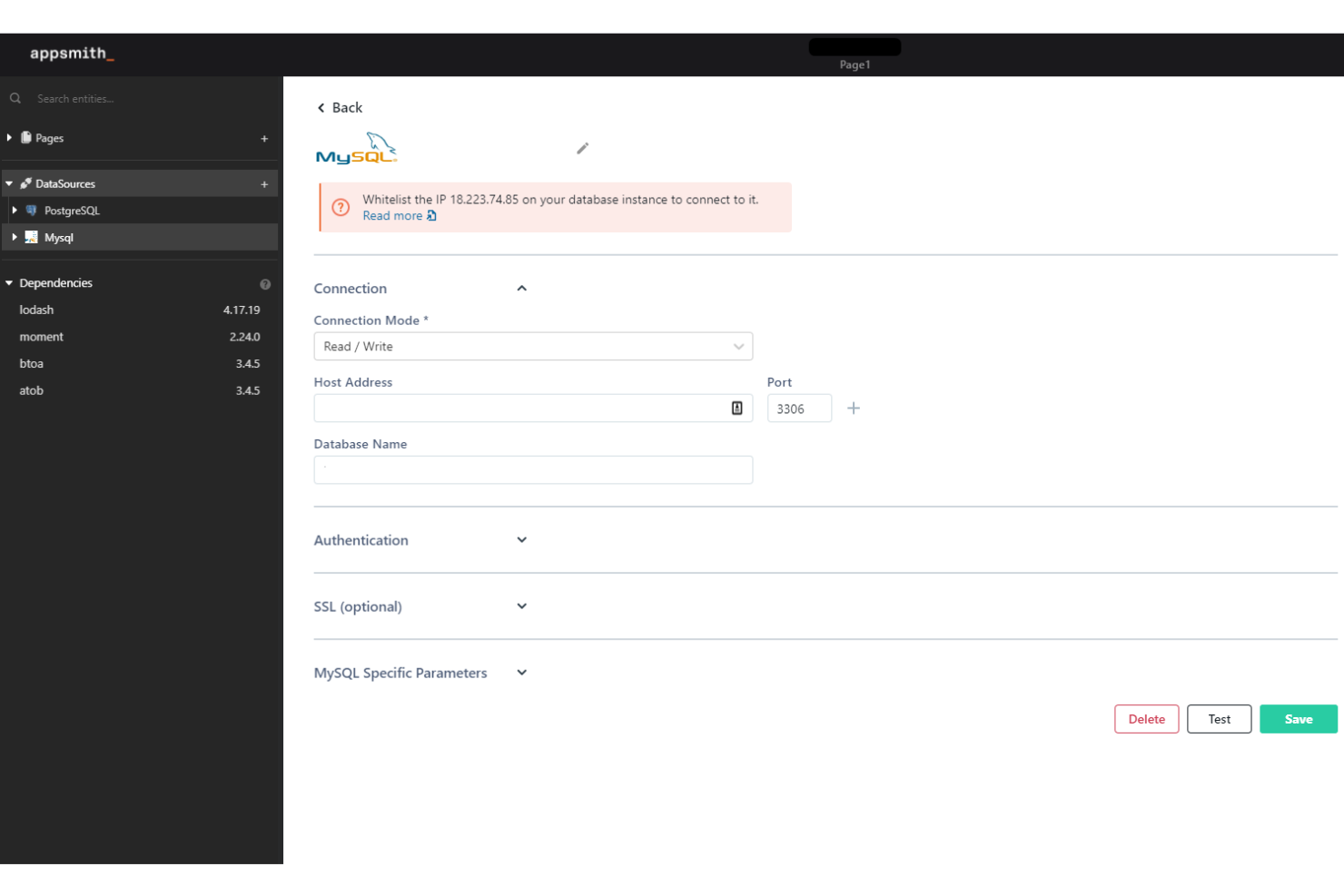 Appsmith screenshot - 10 Mejores Plataformas Low-Code para Crear Apps en 2026