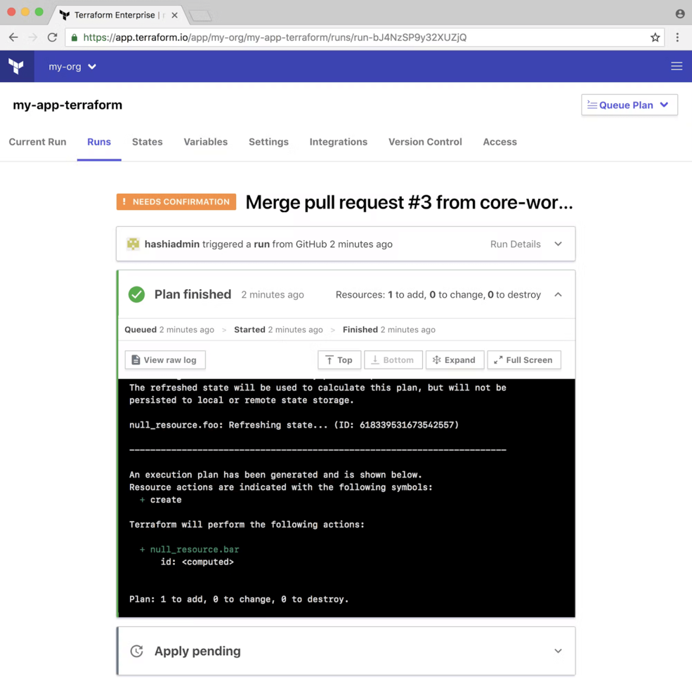 Terraform screenshot - Las 10 mejores herramientas CI/CD revisadas en 2026