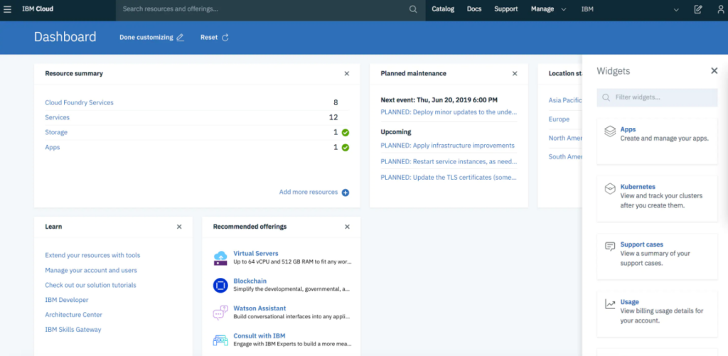 IBM Cloud screenshot - 10 Mejores Alternativas a Google Cloud Analizadas en 2026