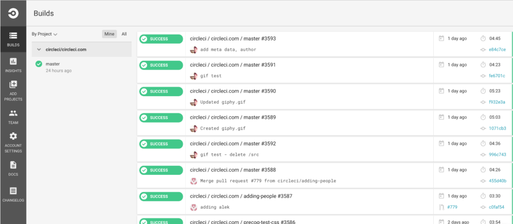 CircleCI screenshot - Las 10 mejores alternativas a GitLab analizadas en 2026
