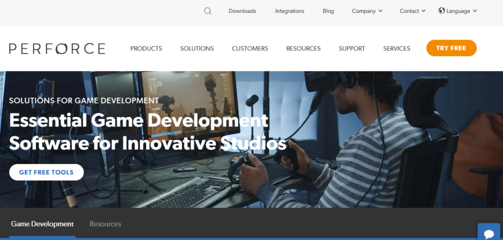 Perforce screenshot - 10 Mejores Software Empresariales para el Desarrollo de Videojuegos en 2026