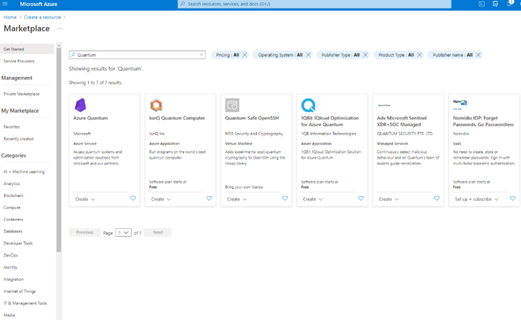 Azure Quantum screenshot - Guía de los 10 mejores software de computación cuántica en la nube de 2026
