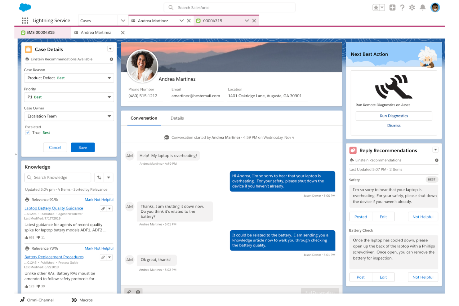Agentforce Service (formerly Service Cloud) screenshot - 10 Mejores Software de Mesa de Ayuda de TI de 2026
