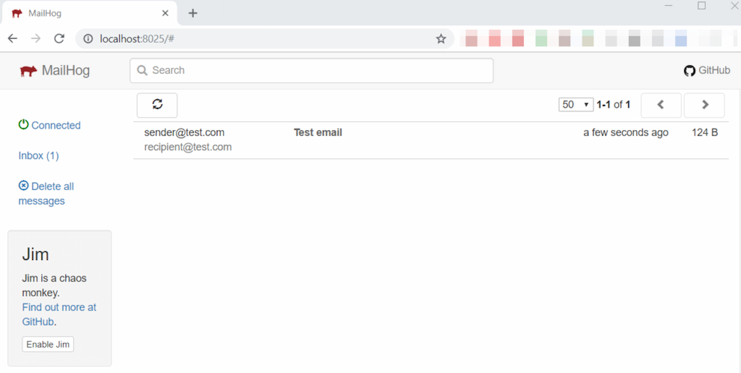 MailHog screenshot - 10 Mejores Herramientas de Pruebas de Correo Electrónico para una Entrega Optimizada en 2026
