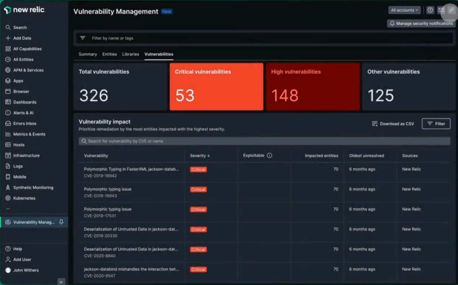 New Relic screenshot - 10 Mejores Herramientas de Pruebas de Seguridad Revisadas en 2026