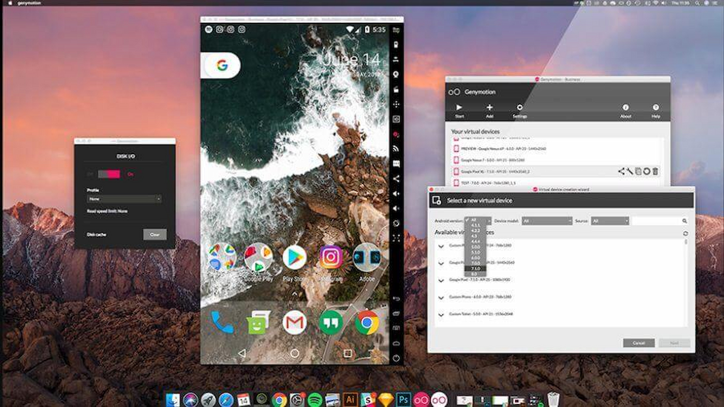 Android Studio screenshot - Probé 10 Emuladores de Android: Qué Funciona en 2026