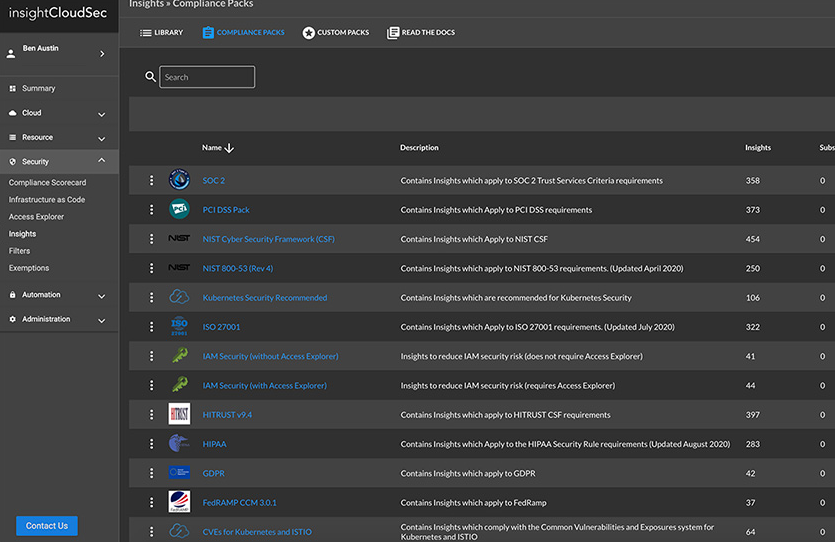 InsightCloudSec screenshot - 10 Mejores Herramientas de Gobernanza en la Nube Revisadas para 2026