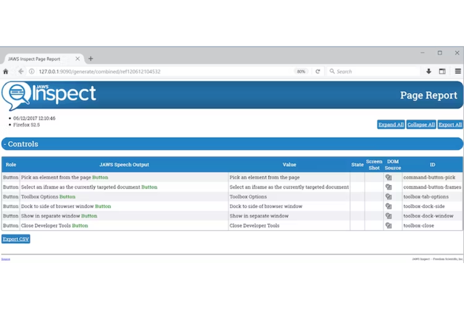 JAWS screenshot - Las 10 mejores herramientas de pruebas de accesibilidad de sitios web para 2026