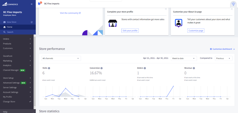 BigCommerce screenshot - Las 10 mejores opciones de software para desarrollo de sitios web en 2026