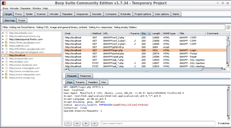 Burp Suite screenshot - 10 mejores herramientas de pruebas de penetración analizadas en 2026