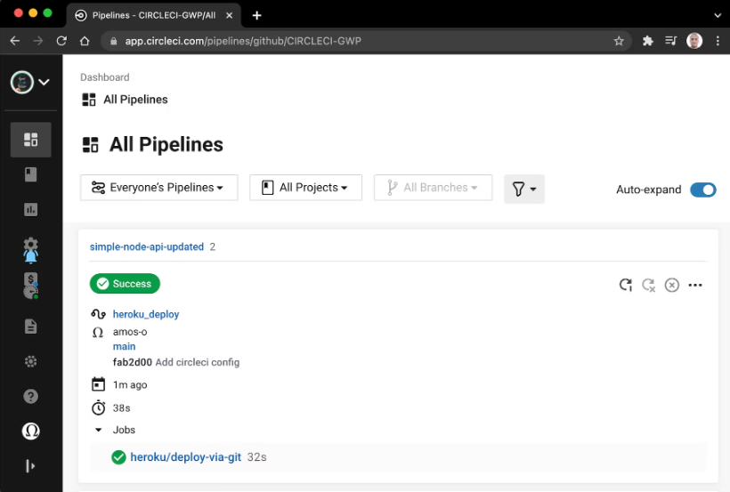 CircleCI screenshot - 10 Mejores Herramientas de Integración Continua Que No Puedes Ignorar