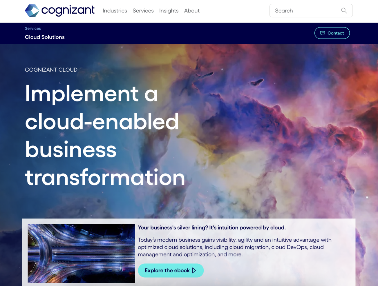 Cognizant screenshot - Los 10 Mejores Proveedores de Servicios Gestionados en la Nube Analizados en 2026