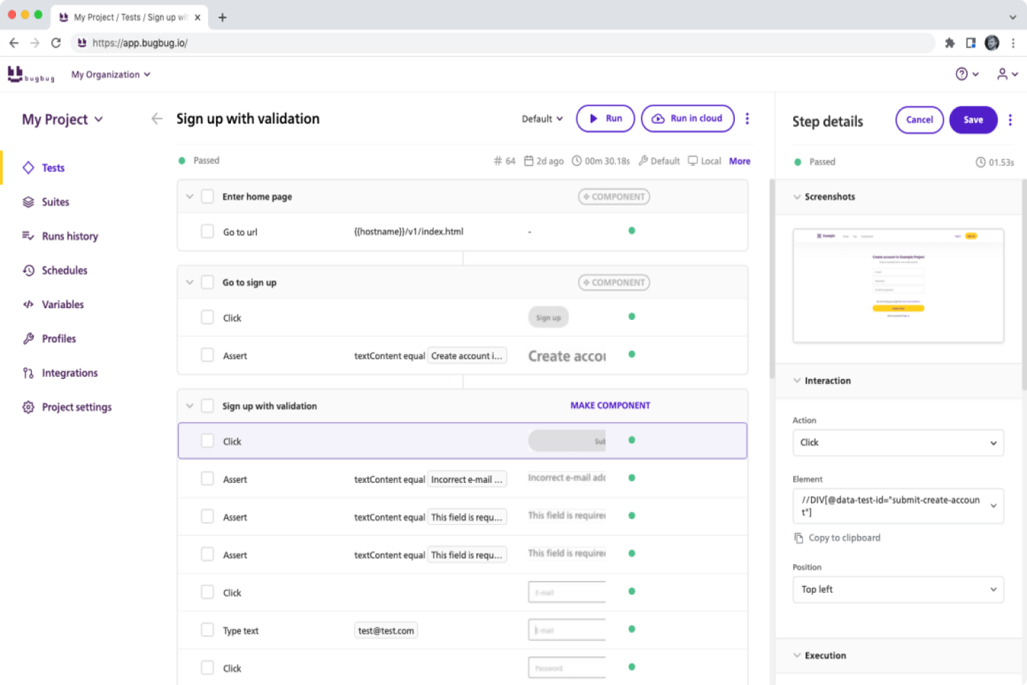 BugBug screenshot - 10 Mejores Herramientas de Automatización Web Analizadas para 2026