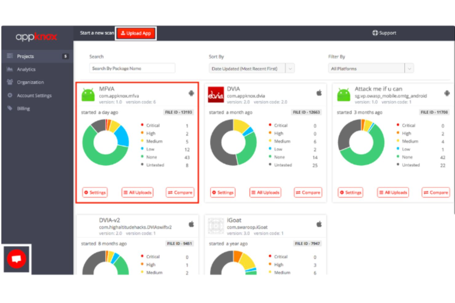 Appknox screenshot - 10 Mejores Herramientas de Pruebas IoT Analizadas en 2026