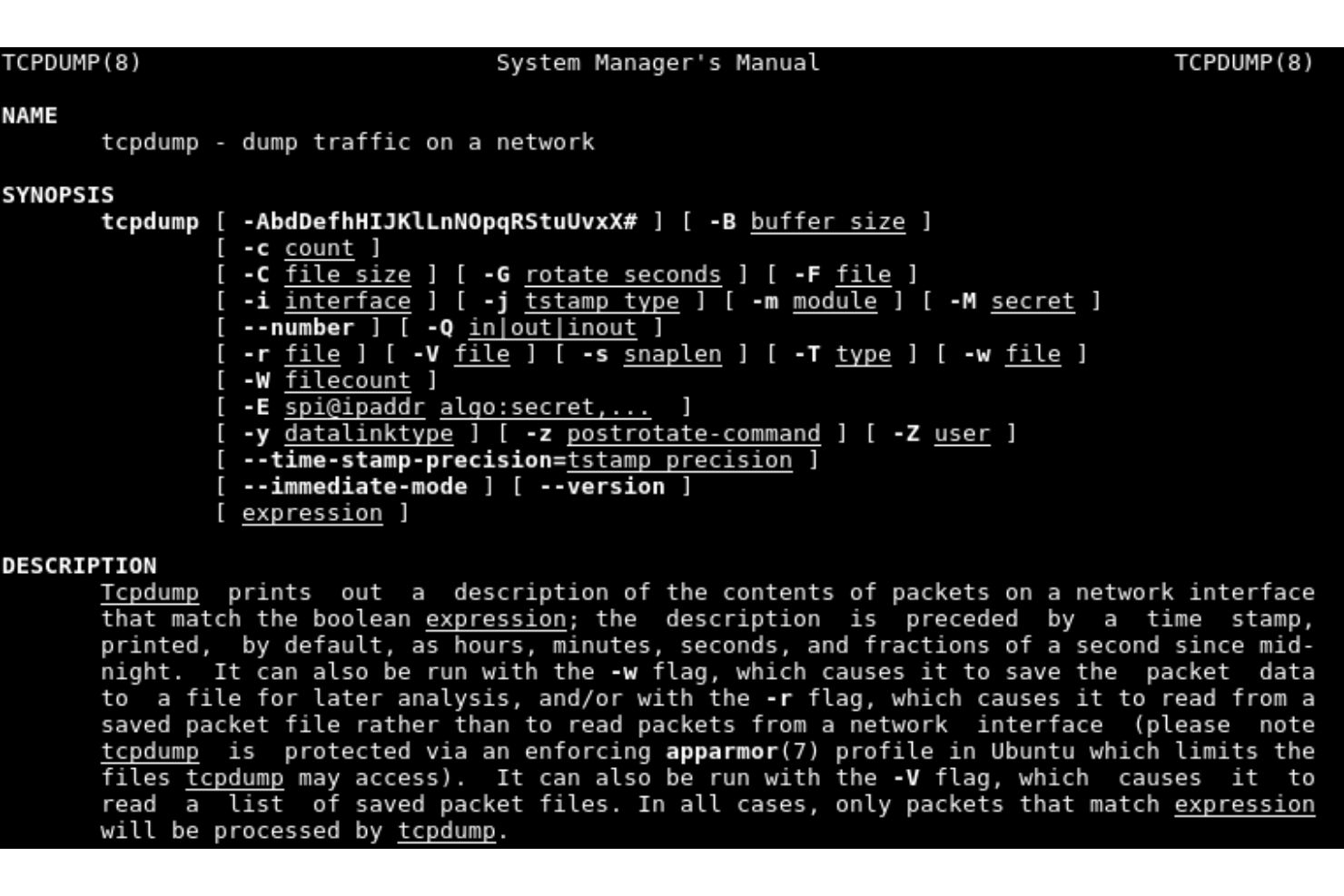 Tcpdump screenshot - 10 Mejores Herramientas de Pruebas IoT Analizadas en 2026