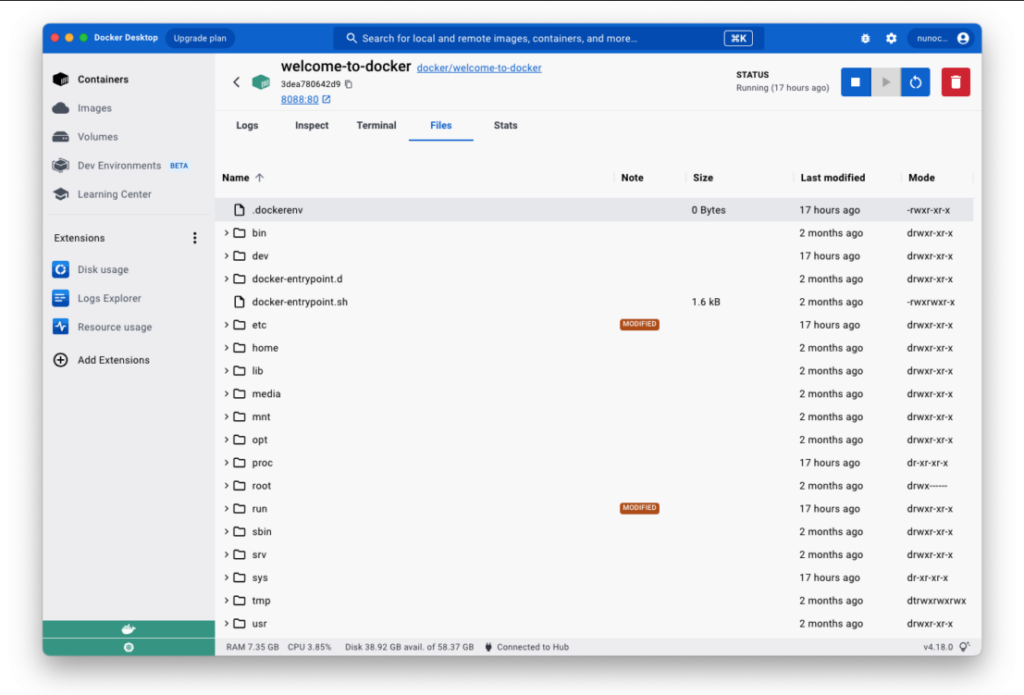 Docker Runtime screenshot - Guía Práctica de los 10 Mejores Software de Ejecución