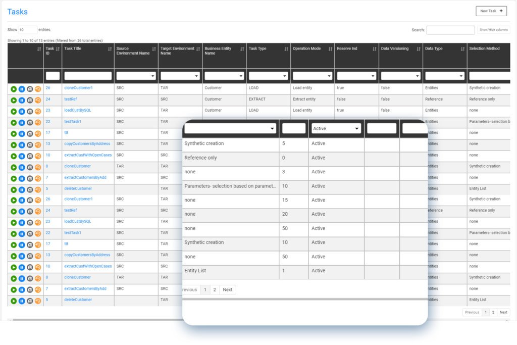 K2View Test Data Management screenshot - 10 Mejores Herramientas de Gestión de Datos de Prueba Analizadas para 2026