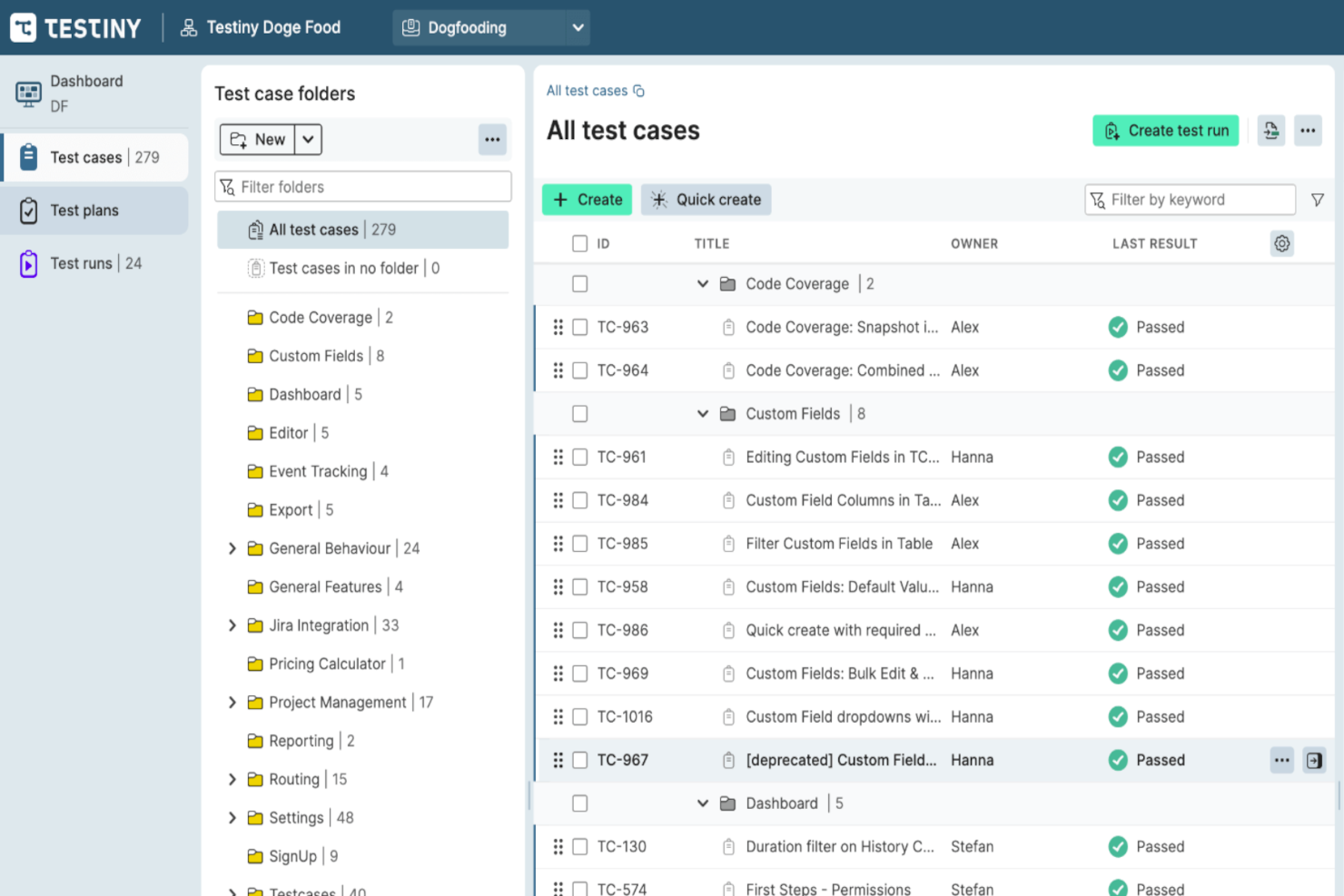 Testiny screenshot - Los 10 Mejores Software de Gestión de Casos de Prueba en 2026