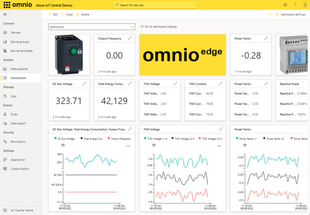Microsoft Azure IoT Central screenshot - 10 mejores soluciones y plataformas de gestión de dispositivos IoT en 2026