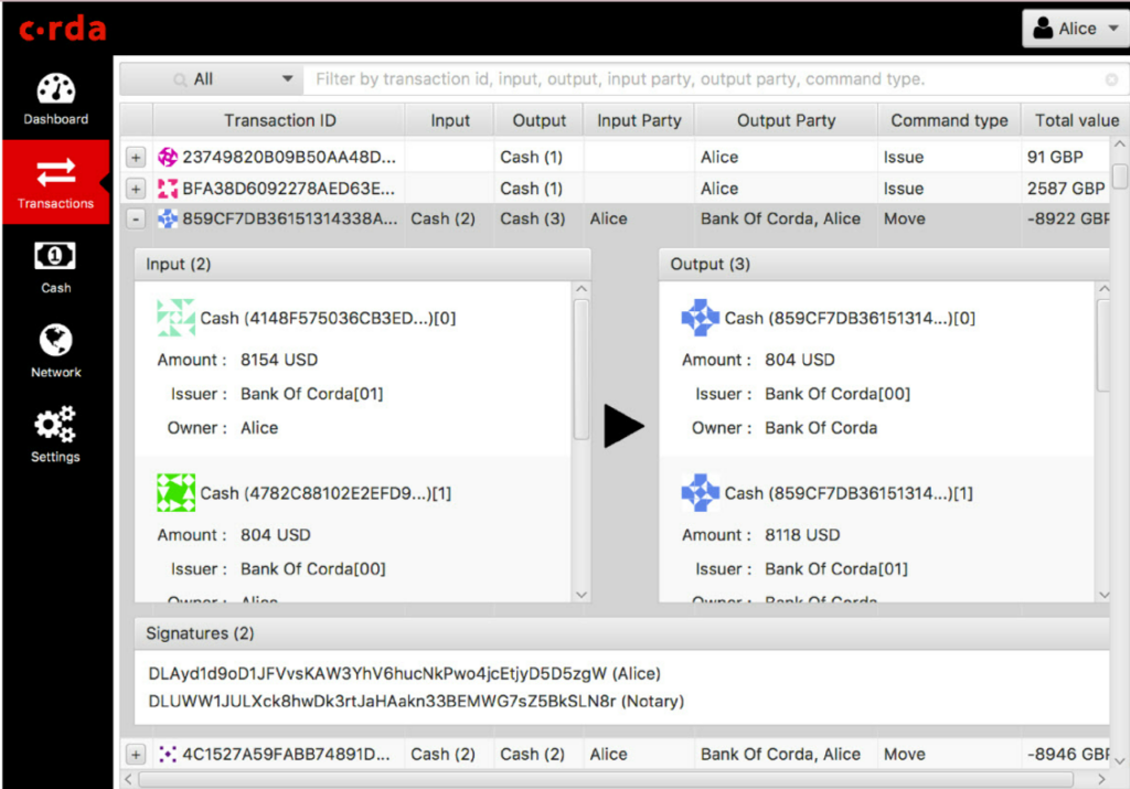 Corda screenshot - El 10 Mejor Software de Blockchain de 2026