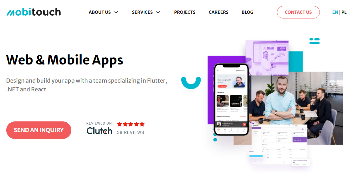 mobitouch screenshot - 10 Mejores Servicios de Desarrollo de Aplicaciones Multiplataforma en 2026