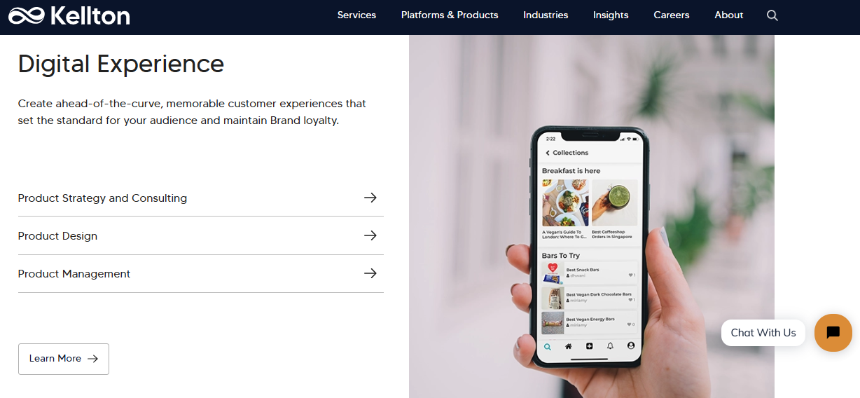 Kellton screenshot - 10 Mejores Servicios de Desarrollo de Aplicaciones Multiplataforma en 2026