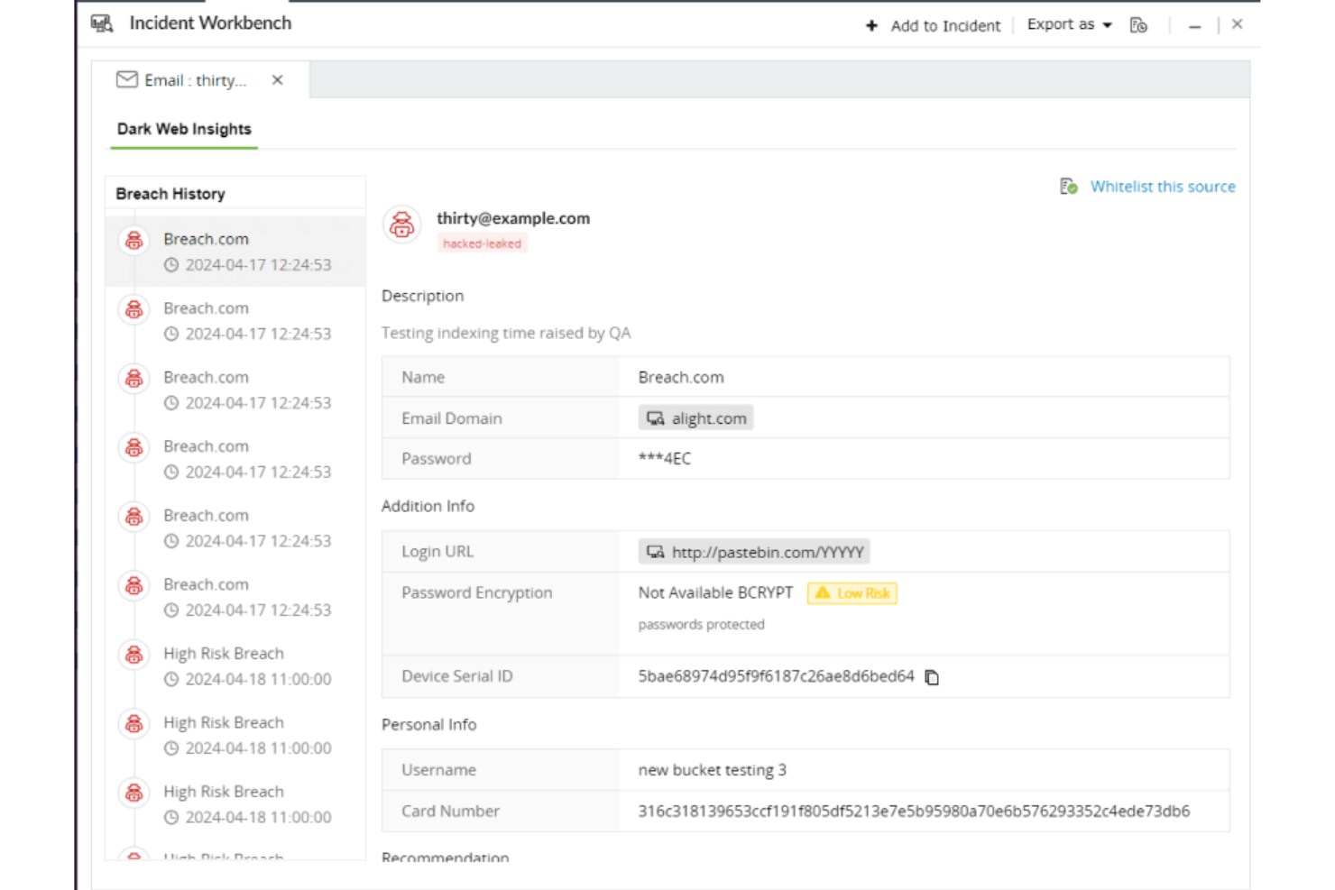 ManageEngine Log360 screenshot - Descubre Las 10 Mejores Herramientas de Monitoreo de la Web Oscura Hoy