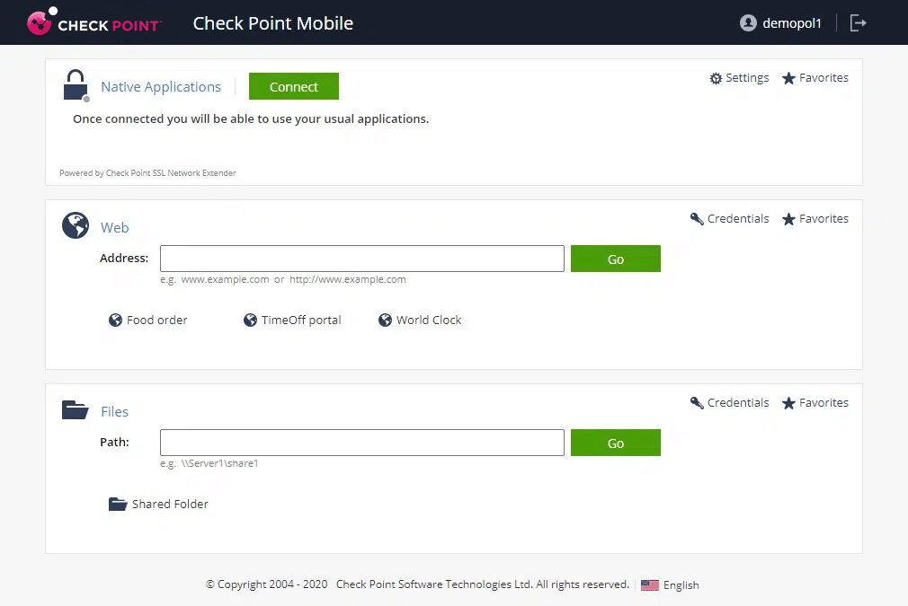 Check Point Endpoint Remote Access VPN screenshot - Guía de los 10 Mejores Programas VPN de 2026