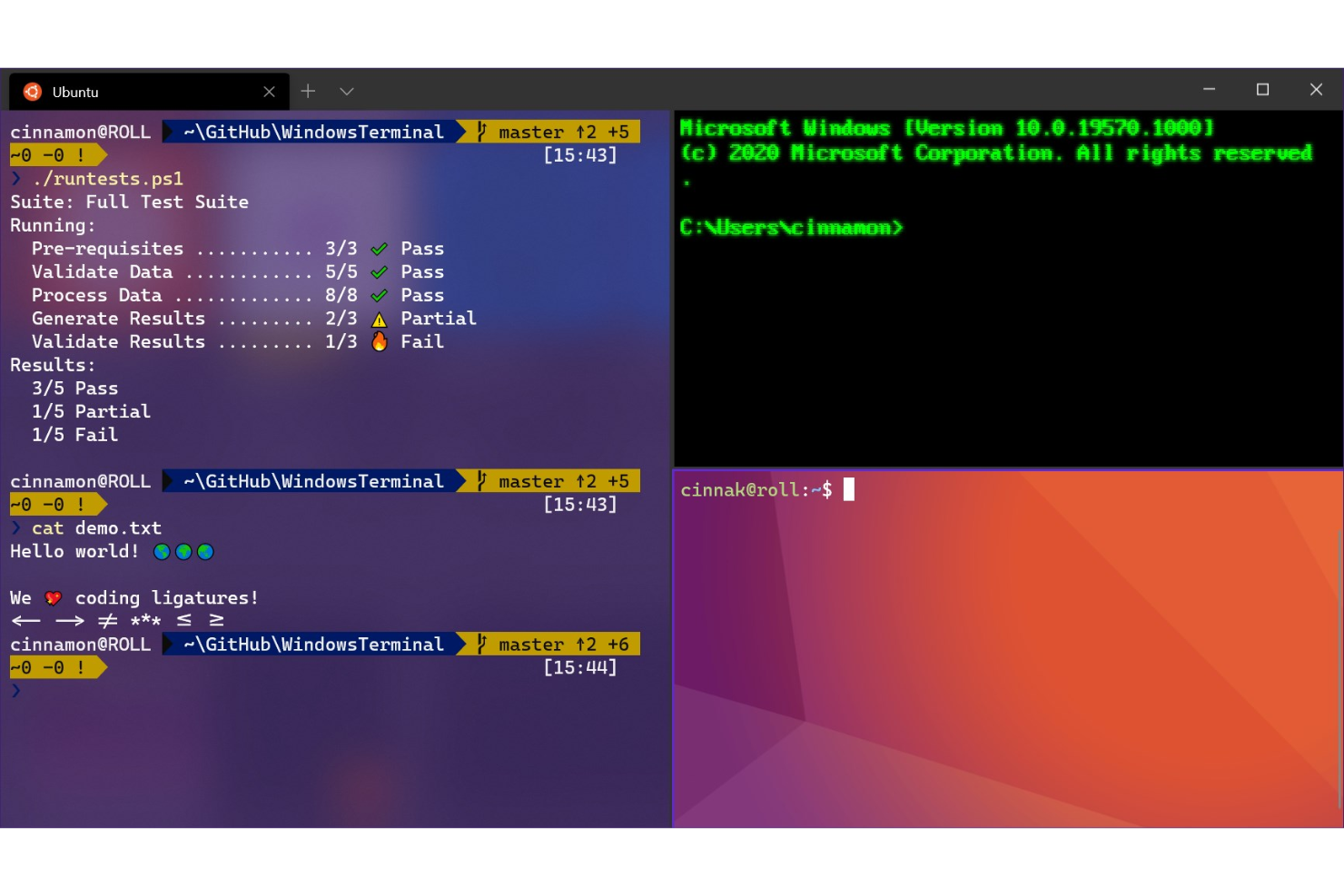 Windows Terminal screenshot - 10 Mejores Emuladores de Terminal Evaluados en 2026
