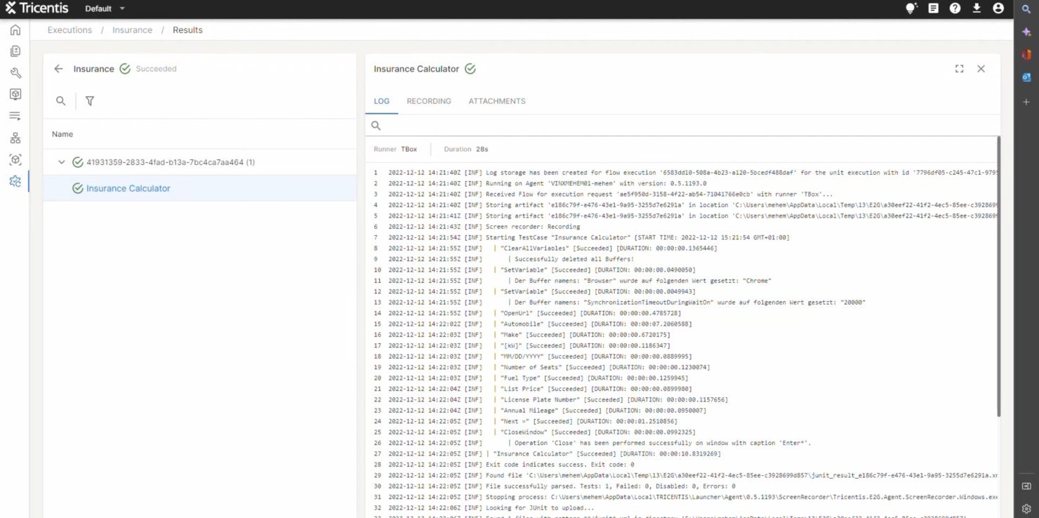 Tricentis Test Automation screenshot - Las 10 mejores herramientas de pruebas en la nube analizadas para 2026