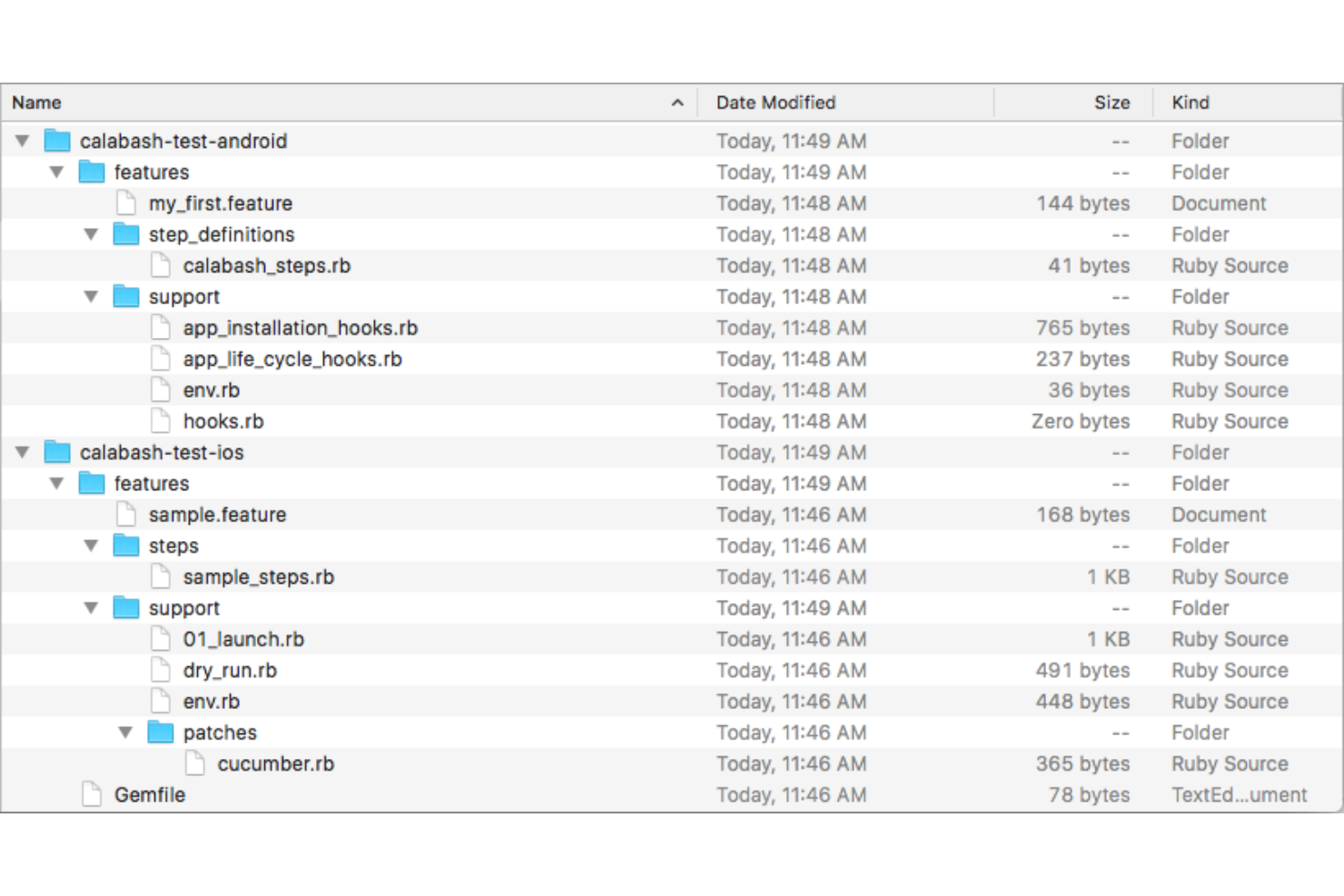 Calabash screenshot - 20 Mejores Herramientas de Automatización de Pruebas Móviles en 2026