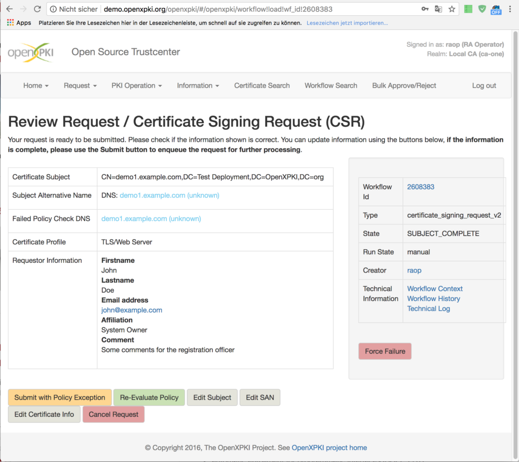 OpenXPKI screenshot - Ciber Inteligente: Guía de los 10 Mejores Software de PKI de 2026