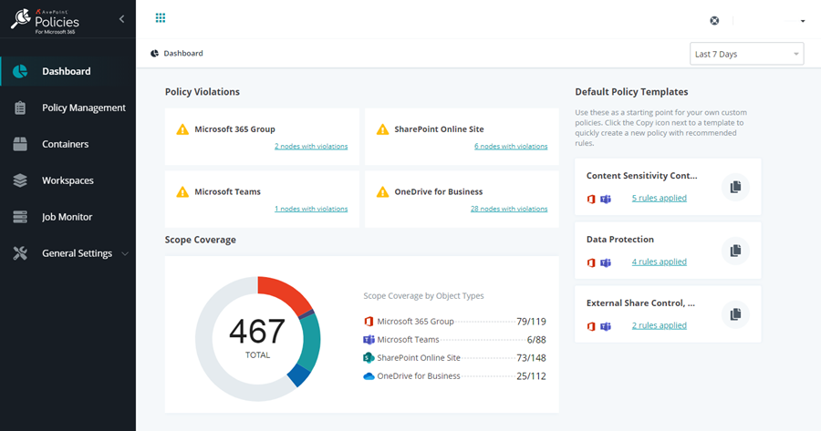 AvePoint screenshot - Top 10 Selecciones: El Mejor Software de Gestión de Operaciones SaaS de 2026
