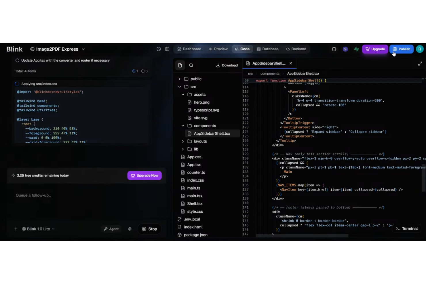 Blink screenshot - 10 beste platforms voor intuïtief programmeren in 2026