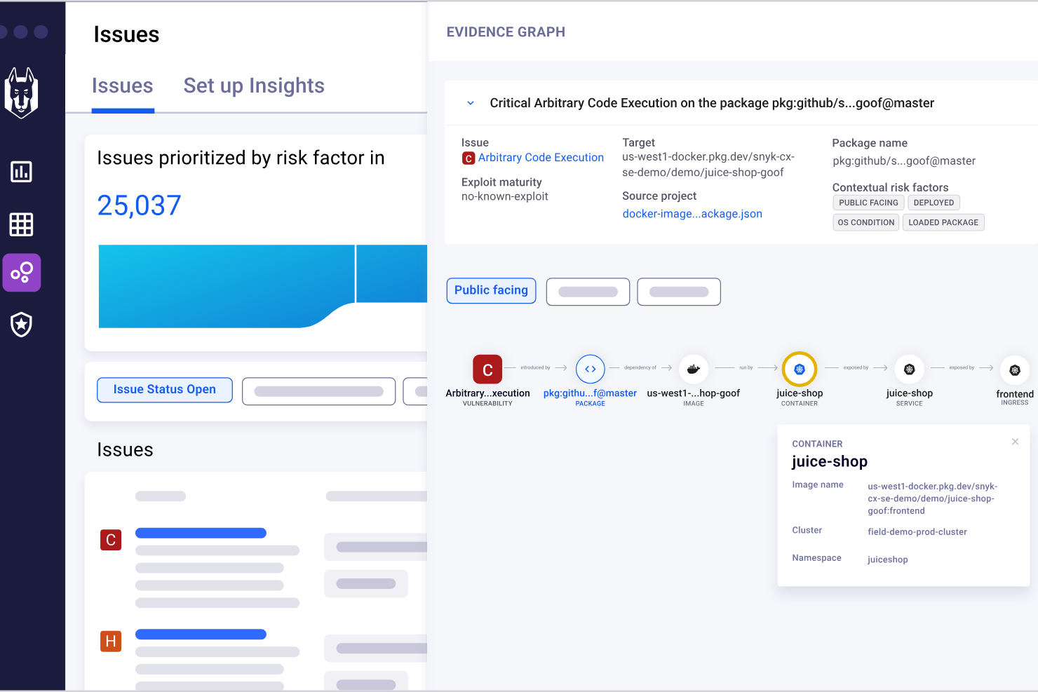 Snyk Open Source screenshot - 10 beste tools voor het genereren van SBOM’s in 2026