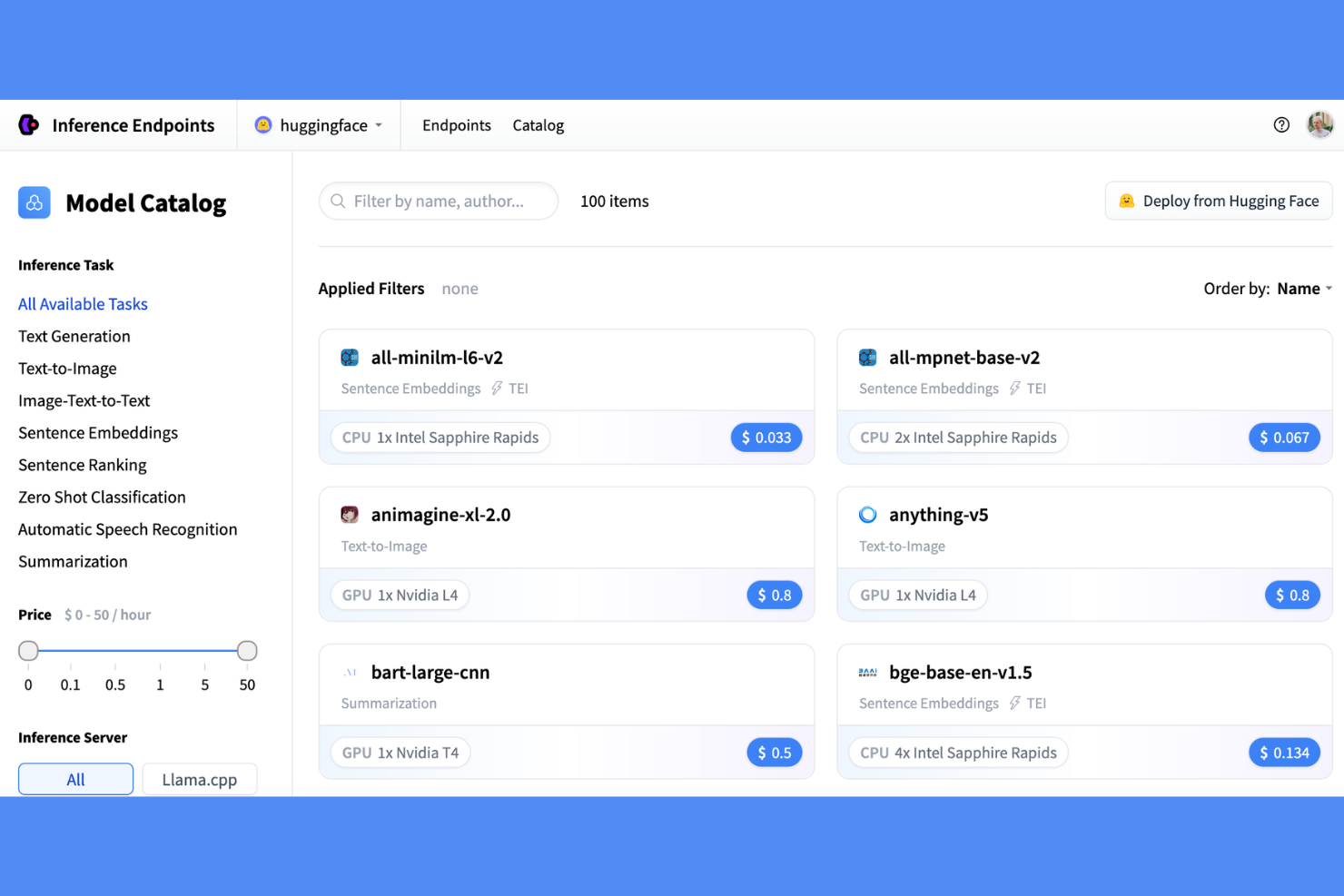 Hugging Face Inference Endpoints screenshot - 10 beste tools voor implementatie van ML-modellen in 2026