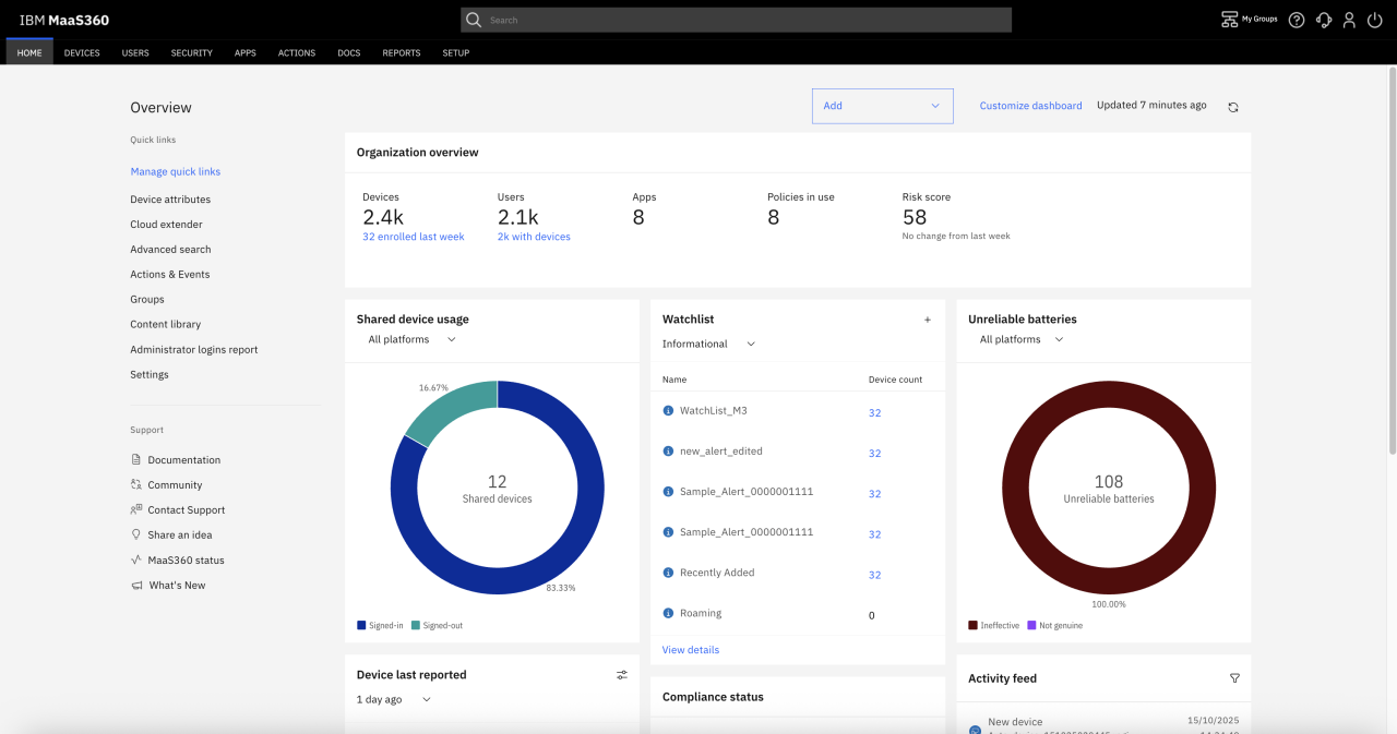 IBM MaaS360 screenshot - 10 beste software voor Apple-apparaatbeheer in 2026