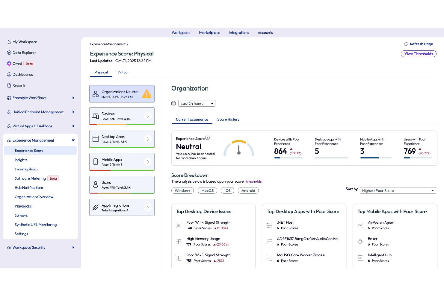 Omnissa Workspace ONE screenshot - 10 beste software voor Apple-apparaatbeheer in 2026