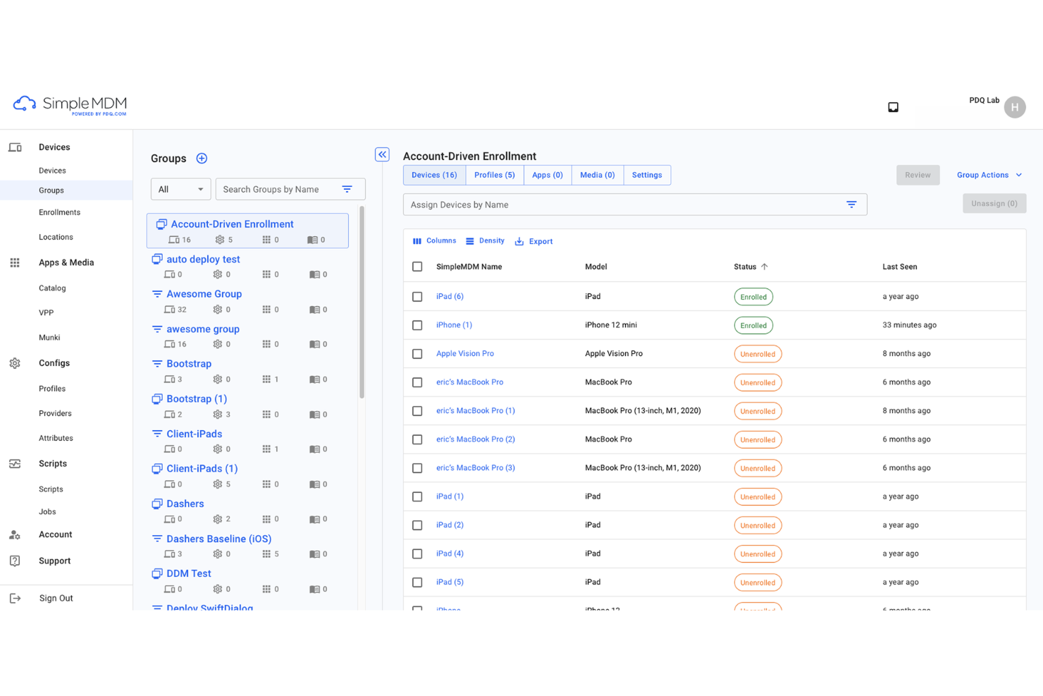 SimpleMDM screenshot - 10 beste software voor Apple-apparaatbeheer in 2026